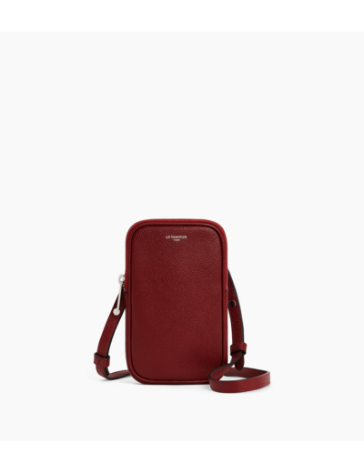 Etui téléphone en cuir grainé