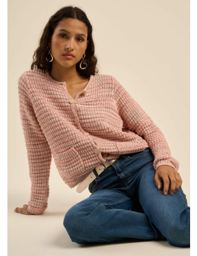 Gilet détails boutons bijoux