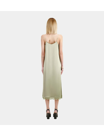 Robe Nuisette Longue Vert Clair kaki grey