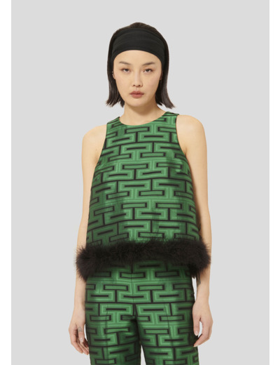 Top Twiggy Vert en Coton Organique