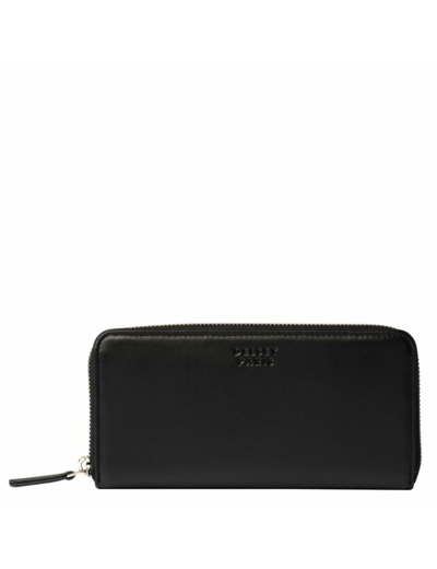 Le cuir lisse portef. long zip