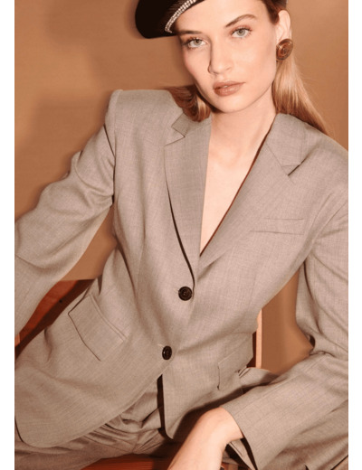 Veste Vasilie Brume en Laine