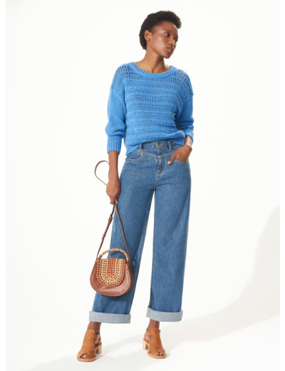 Pull nacre bleu