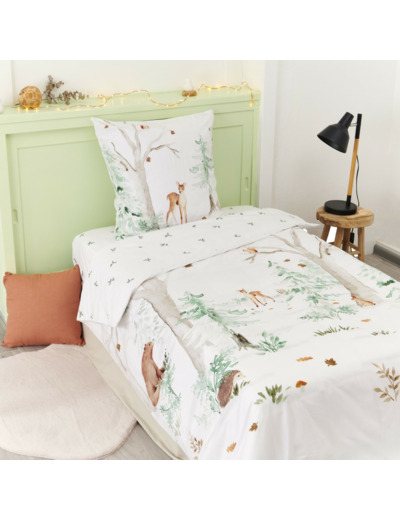Housse de couette Faon | Linge de lit forêt | Tradition des Vosges