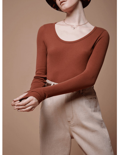 T-shirt cannelle