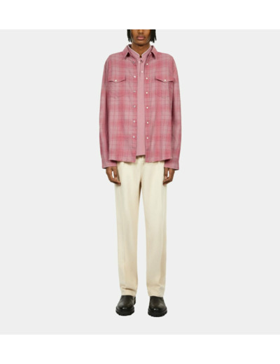 Chemise Rose À Carreaux pink wood