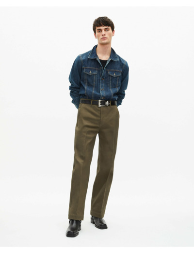Pantalon large kaki