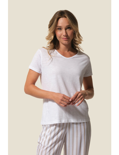 Tee-shirt femme uni manches courtes Joddo