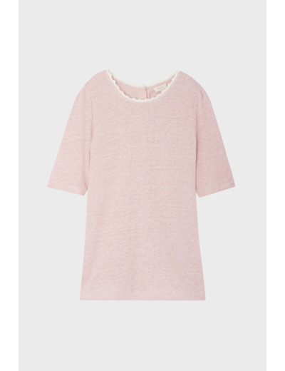 T-shirt col rond en lin - MILENNY