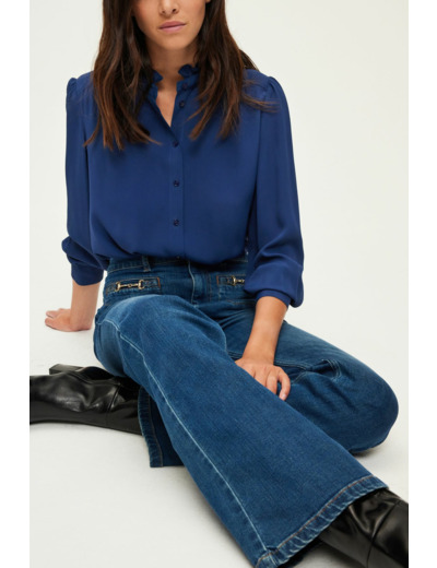 Chemise fluide à col montant - BRUNHILDE