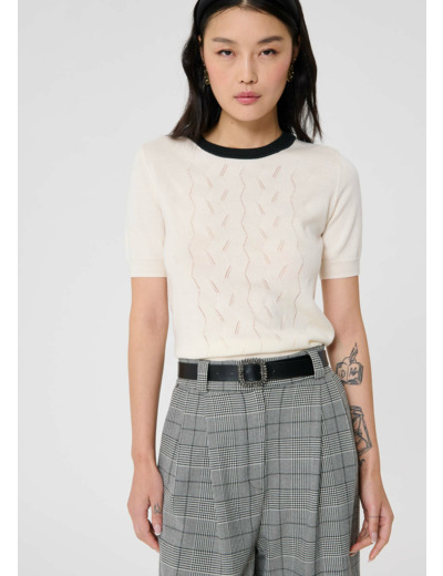 Pull Pontaven Ecru en Laine Merinos Extrafine