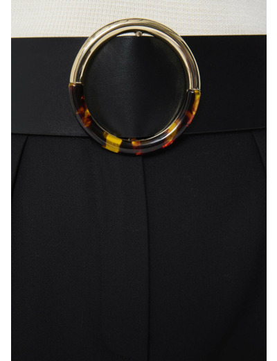 Ceinture Lauren Noir en Cuir De Vachette