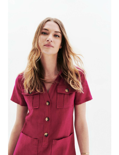 Robe laure 100% lin
