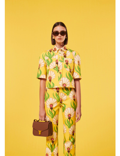 Top Thadea Jaune en Polyester