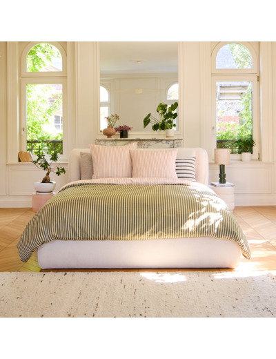 PACK HOUSSE DE COUETTE + TAIE(S) D'OREILLER | Baudouin - Vert/Rose