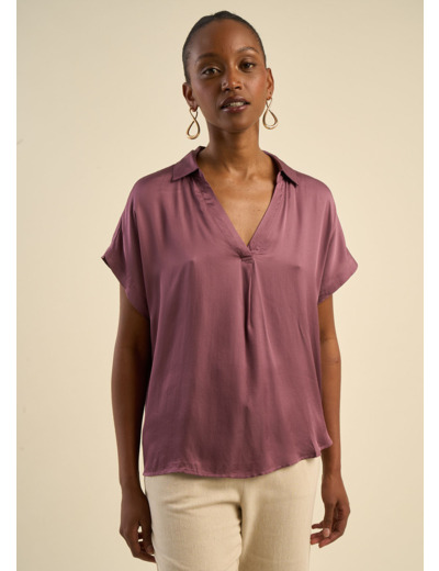 Top col chemisier coupe fluide