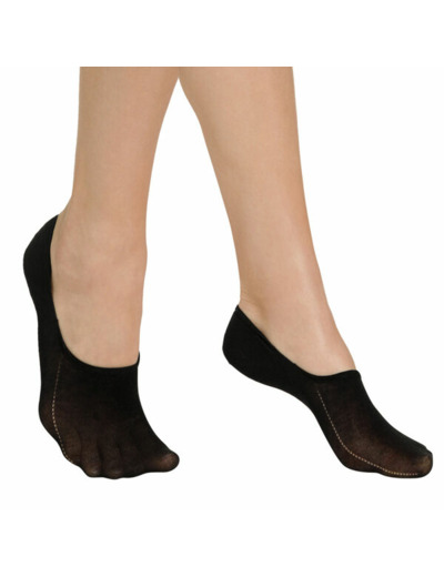 Lot de 2 protège-pieds noirs spécial baskets anti-odeurs InvisiFit 107D