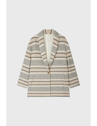Manteau court rayé - NATASHA