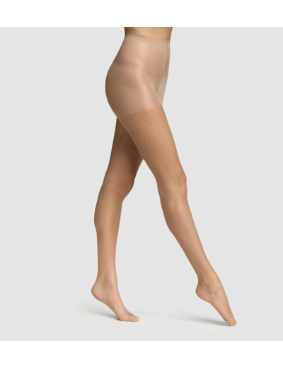 Collant voile transparent beige éclat effet nude Body Touch Dim 17D