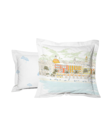 Taie d'oreiller Nice | Motifs aquarelle | Tradition des Vosges