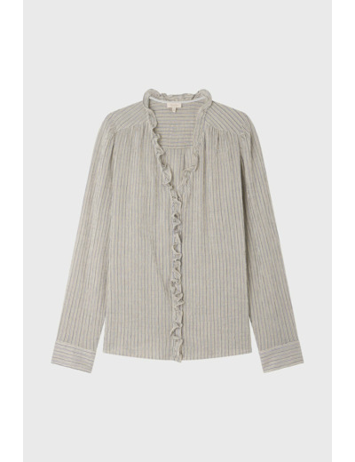 Chemise col V à volants ? CELINE