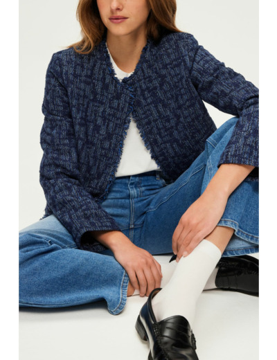 Veste en tweed effet denim - MAUGEEN