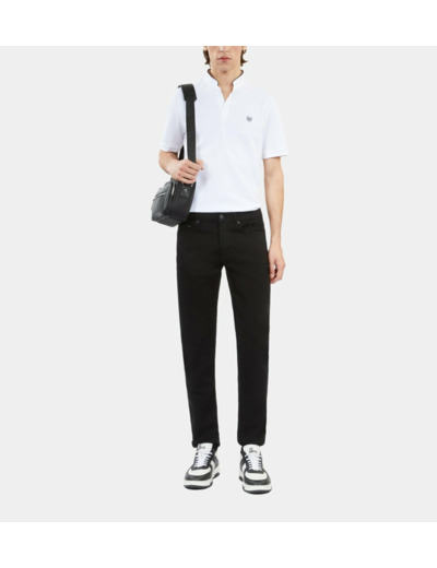 Polo blanc en coton piqué white