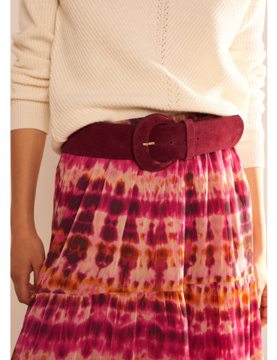 Ceinture large en croûte de cuir