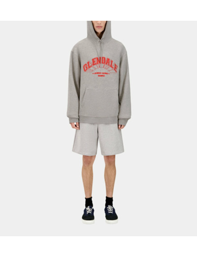 Sweatshirt À Capuche Gris Avec Sérigraphie Glendale ardoise