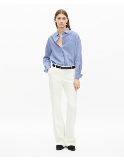 Chemise à rayures bleue bleu