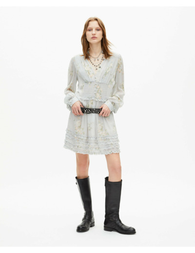 Robe Courte A Manches Longues blue