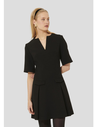 Robe Riyu Noir en Polyester Recyclé