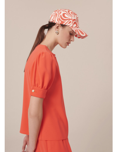 Blouse Tourterelle Corail en Polyester