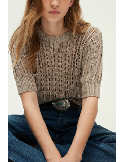 Pull en maille dorée - JOSELLE