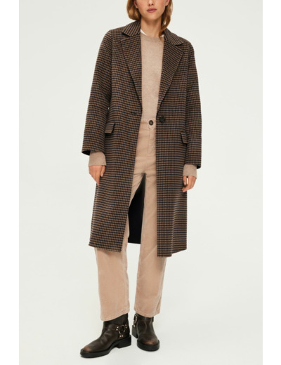 Pardessus à carreaux en laine - LUNIE