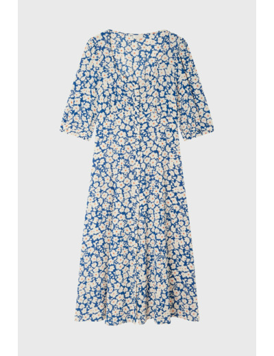 Robe boutonnée à fleurs - EMANUELLA