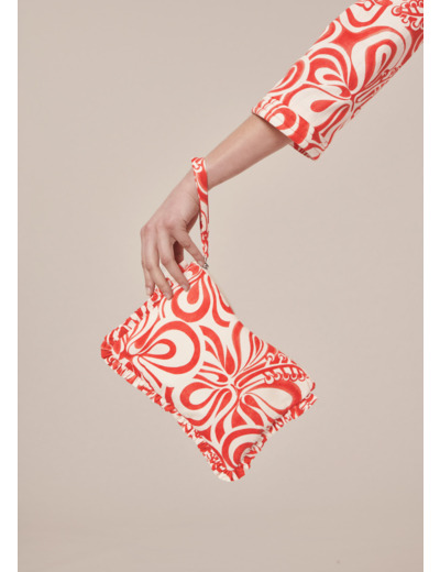 Pochette Sabrina Corail en Coton