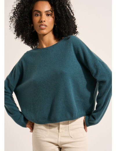 Pull col bateau 100% cachemire