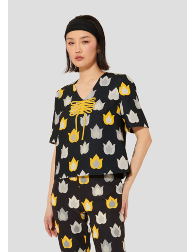 Top Thylane Charcoal en Polyester