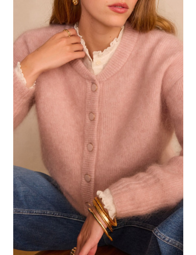 Cardigan LOU en mohair et laine