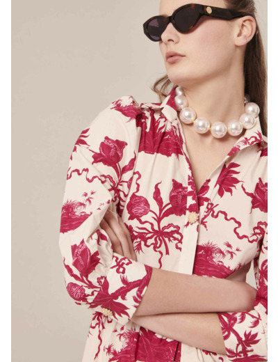 Robe Rivoltine Ecru en Coton Équitable