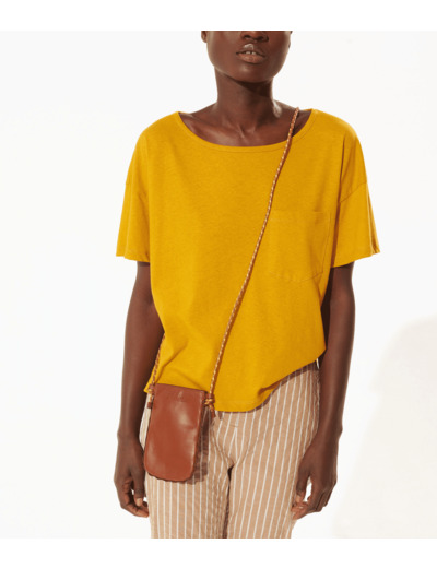 T-shirt ocre jaune