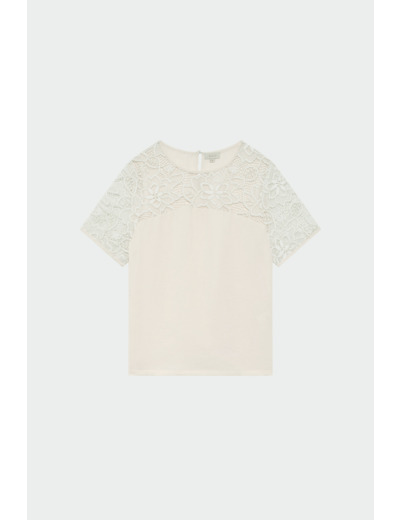 Top en crêpe et dentelle - UBARINE