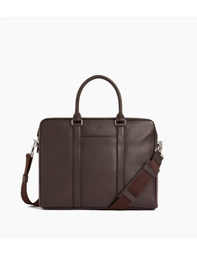 Porte documents 15" Charles en cuir grainé moyen modèle