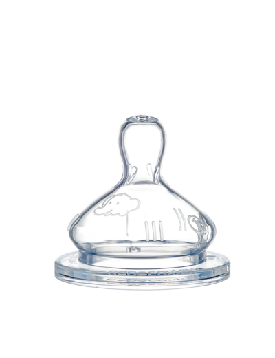 Tétine silicone Emotion T.1 - 3 vitesses Transparent