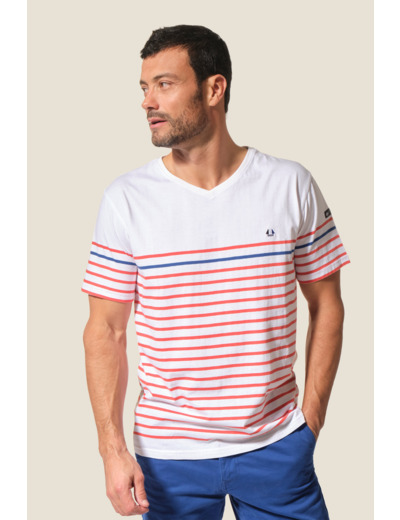 Tee-shirt col V manches courtes Halbus
