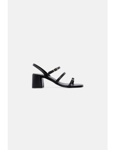 Sandales elodie en cuir naturel