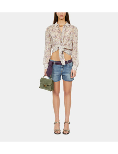 Chemise Imprimée ecru/mauve chalk