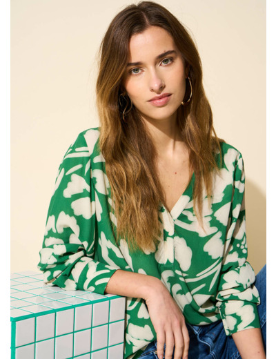 Blouse impimée col V
