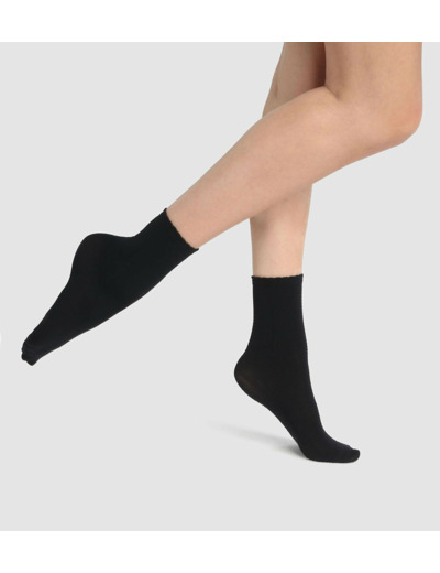 Socquettes opaques en microfibre noir Opaque Sensationnel 70D